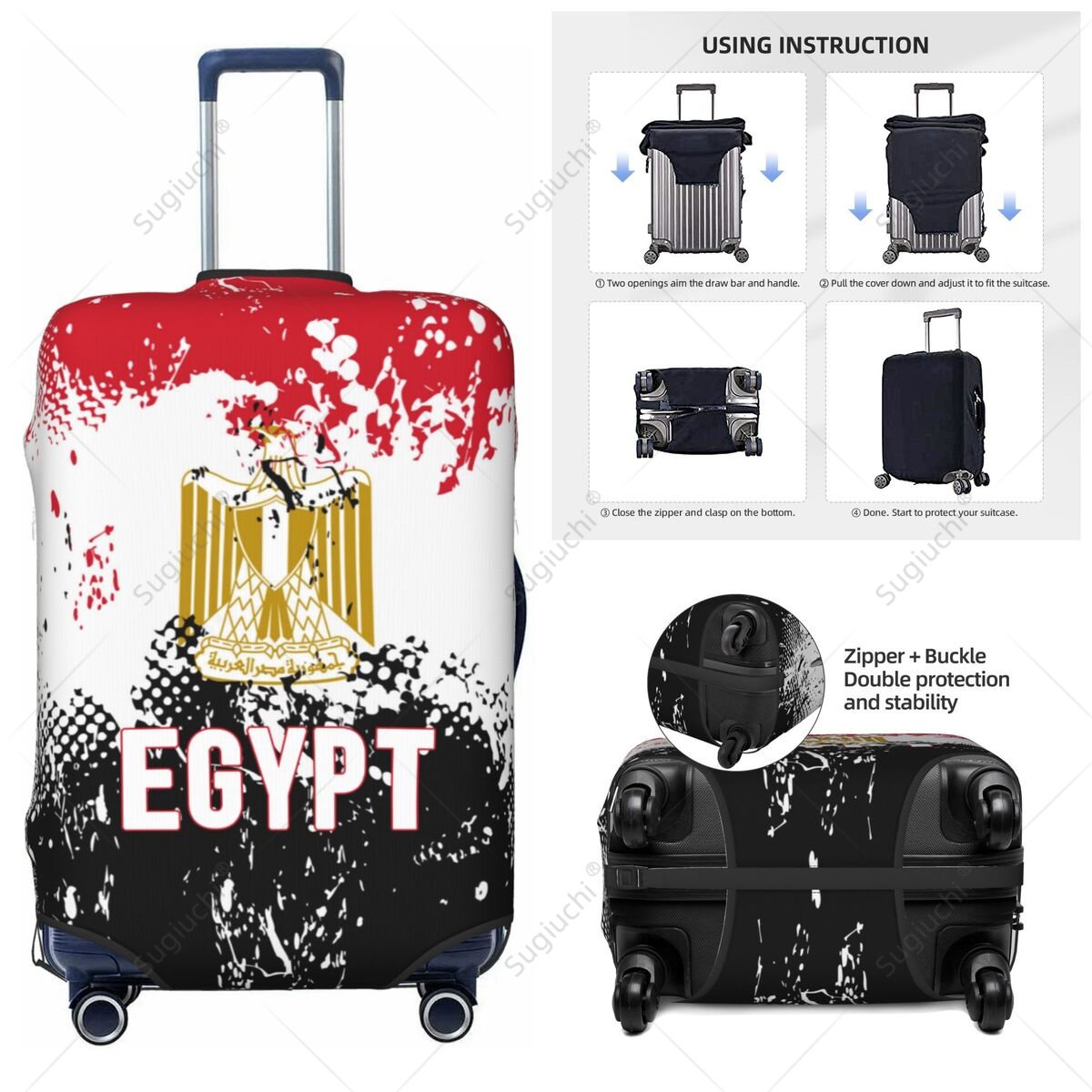 Travel Accessories Egypt - Housse de valise à motif drapeau