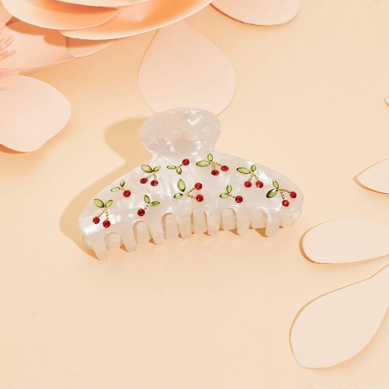 Quality Travel Accessories - Pince à cheveux cerise, strass, tempérament