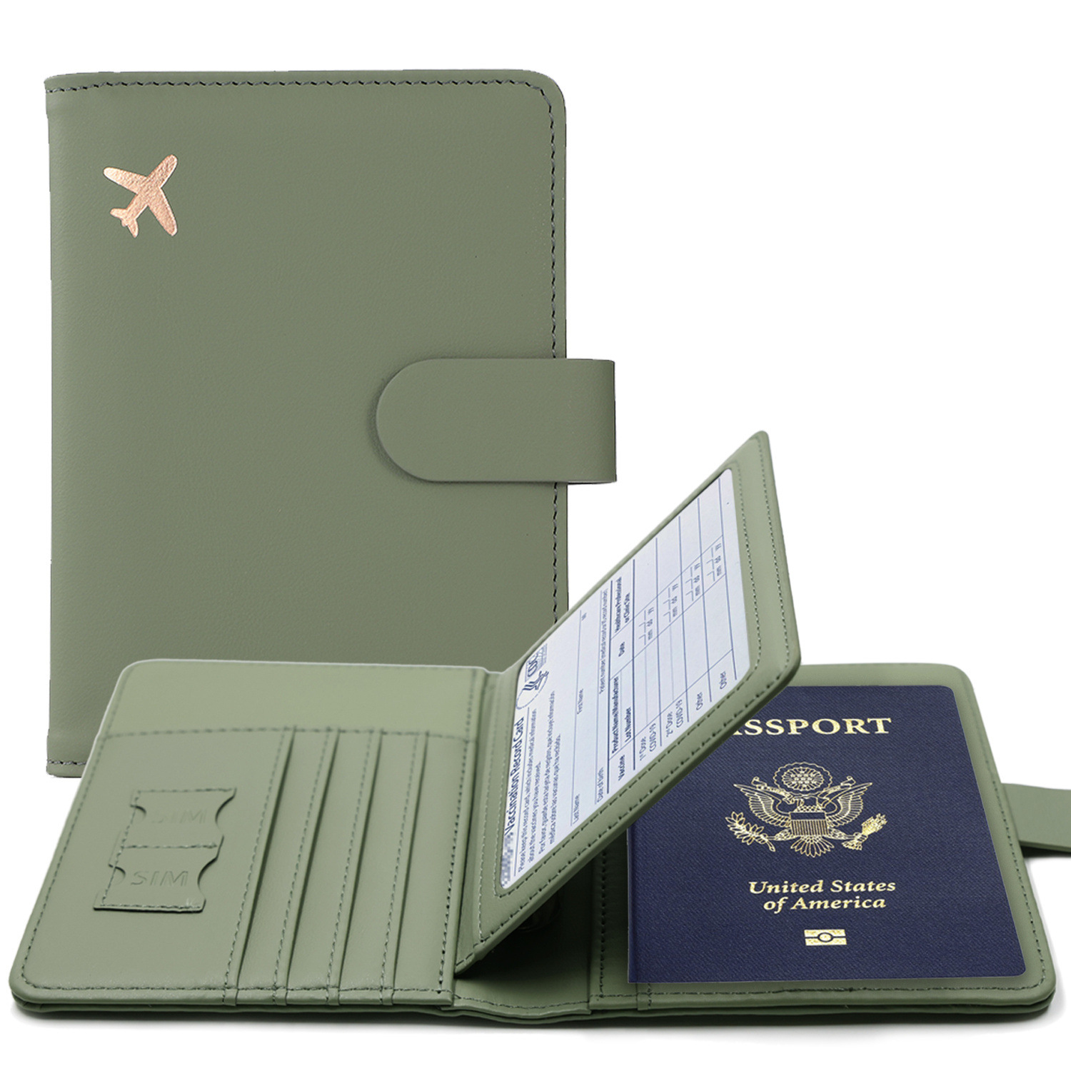 Travel Accessories Plane - Étui de couverture de passeport RFID,