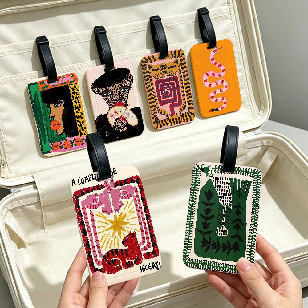 Travel Accessories Egypt - Étiquette de bagage en PVC abstraite