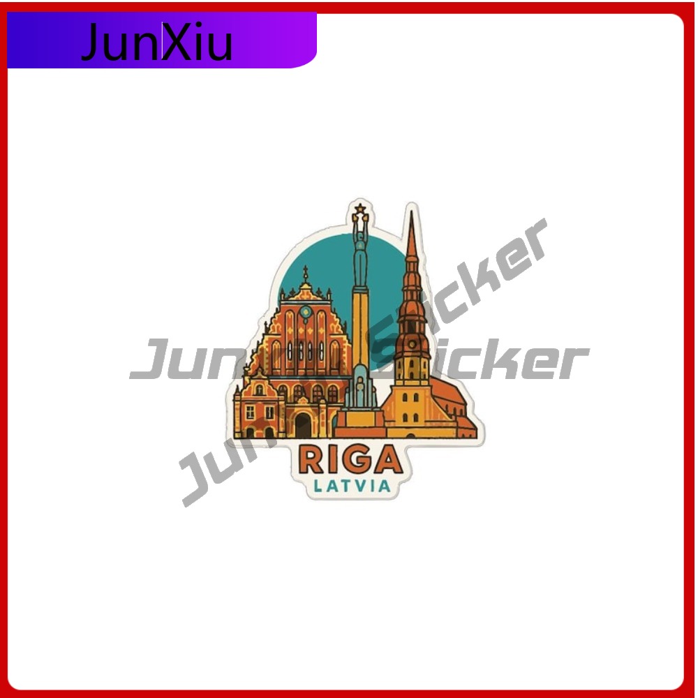 Travel Accessories Bottles - Riga lettonie ville voyage autocollant accessoires