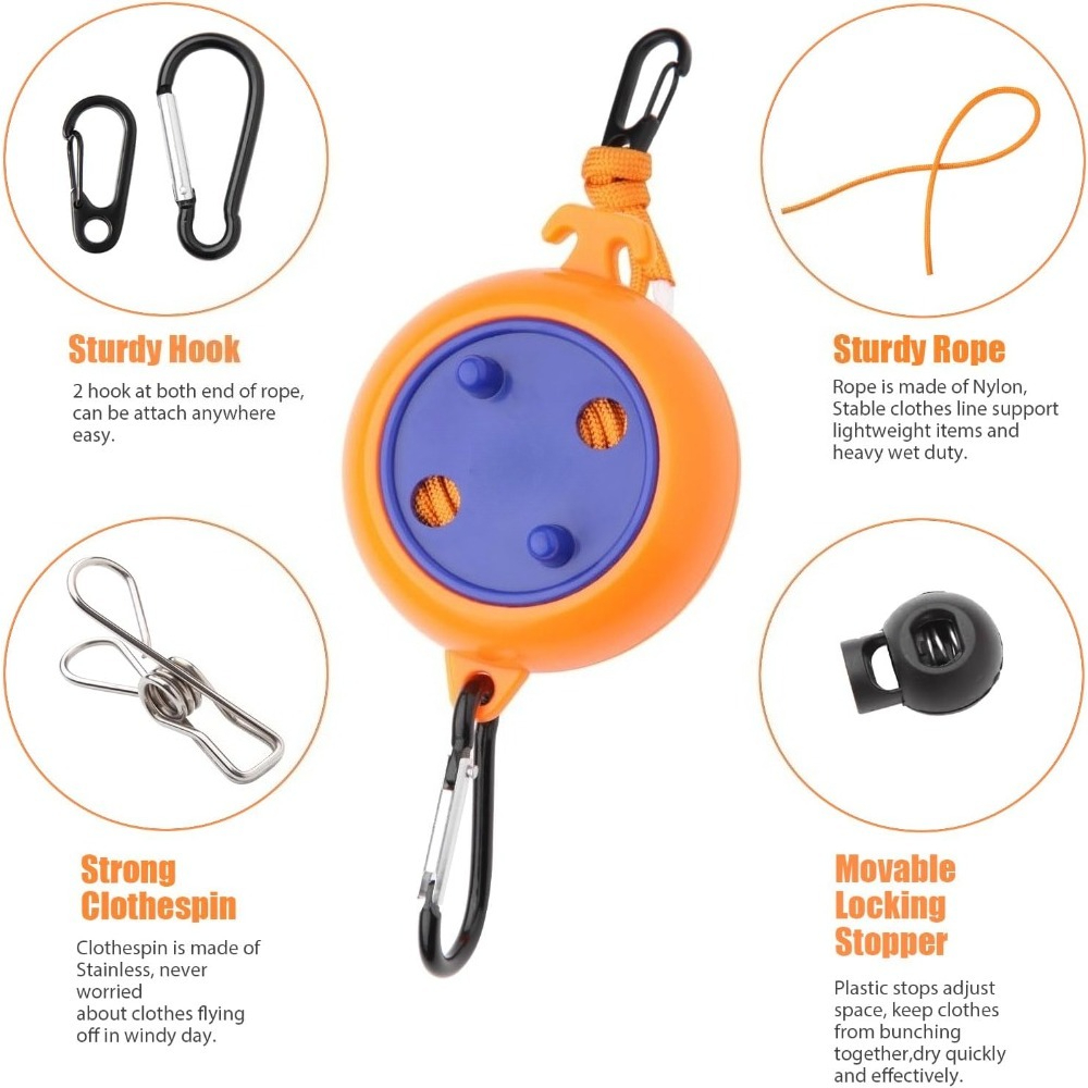 Corde à linge rétractable de 1 - Travel Accessories And Gadgets avis et prix