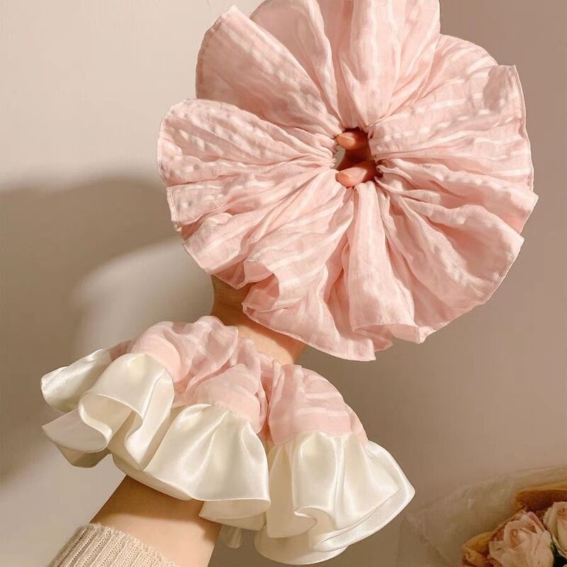 Chouchou en satin rayé rose pâ - Travel Accessories Bunnings avis et prix