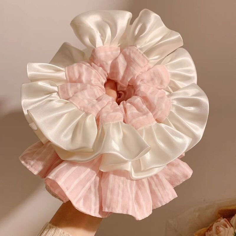 Chouchou en satin rayé rose pâ - Travel Accessories Bunnings avis et prix